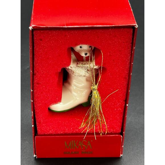 Mikasa Holiday Magic Bear/Stocking Ornament - Picture 3 of 4